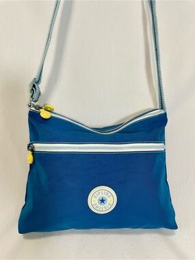 Kipling Annabelle Blue Crossbody Bag, Nylon with adjustable cotton strap